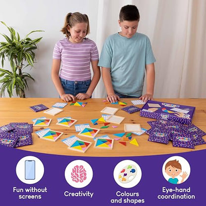 Tangram Puzzle Wooden Pack 30 Kids Party Favors. Goodie Bags Stuffers for Kids 3 (210 Count)