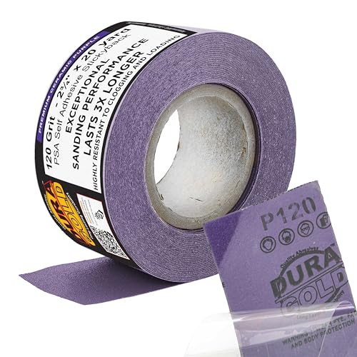 Premium 120 Grit PSA Purple Film Ceramic Longboard Sandpaper (60 Foot)