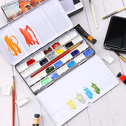 Metal Watercolor Tin with Fold (28 Count)