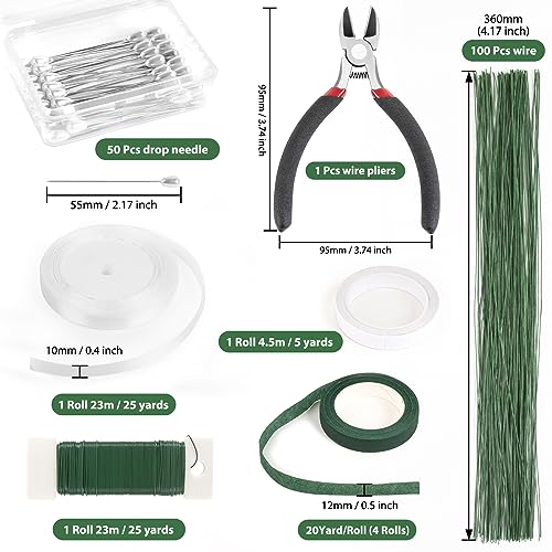 Floral Arrangement Kit with Green Floral Tape and Wire
