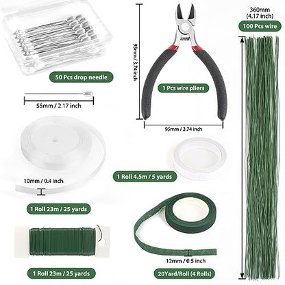 Floral Arrangement Kit with Green Floral Tape and Wire