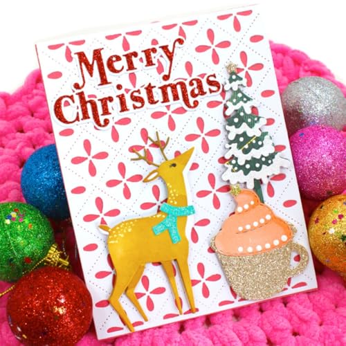 Metal Cutting Dies DIY Merry Christams Embossing Stencil Template Scrapbooking Card Making Mold Photo Album Arts Crafts Tools