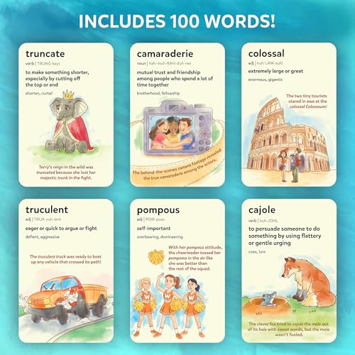 Educational Vocabulary Flash Cards for Kids