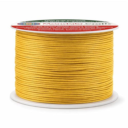 1mm Light Gold Waxed Cord