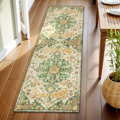 Reine Bohemian 2x6 Washable Hallway Runner Rug