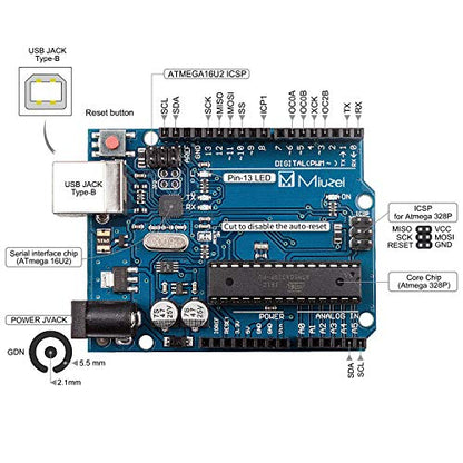 Starter Kit with Breadboard Power Supply Compatible with Arduino IDE