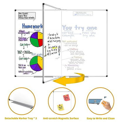 XBoard Magnetic Whiteboard 72 x 48 Inch