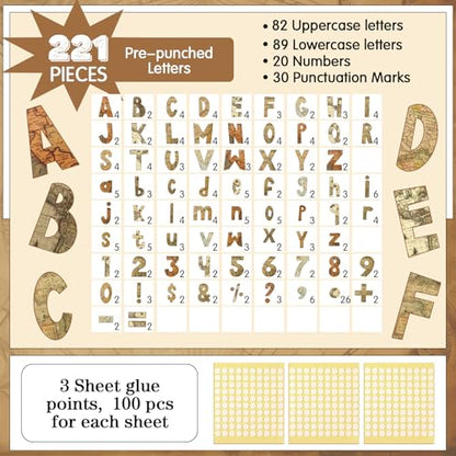 221 Pcs Travel Around The World Bulletin Board Letters (221 Count)