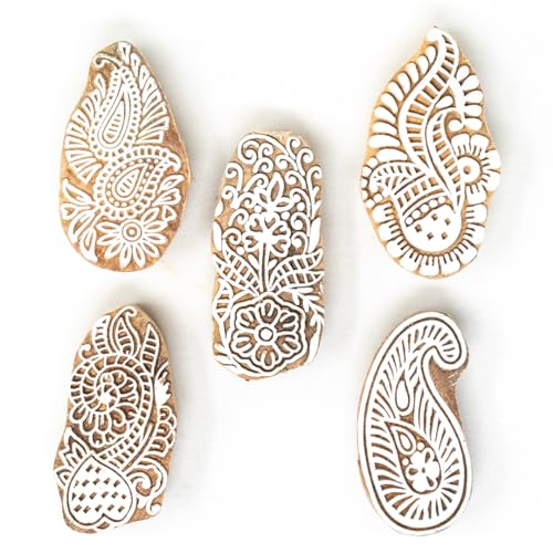 Wooden Printing Stamp Design Set (5 Count)