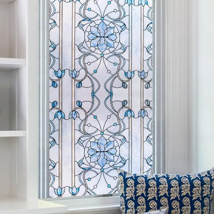 3D Stained Glass Window Privacy Film Decorative Non (2777.78 sq inch)