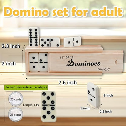 Double Six Dominoes Set for Adults
