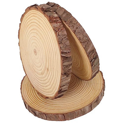 3pcs Outdoor Wooden Stepping Stones Japandi Decor Round Wood Outdoor Garden Paver Patio Stepping Log Garden Stone Kit
