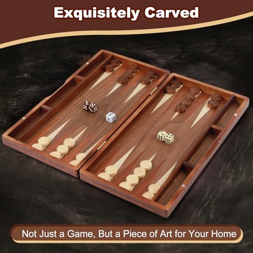 Handcrafted Wooden Backgammon Set