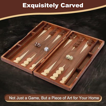 Handcrafted Wooden Backgammon Set