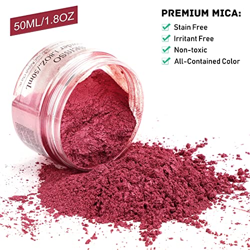 Burgundy Mica Powder for Epoxy Resin 1.7 oz