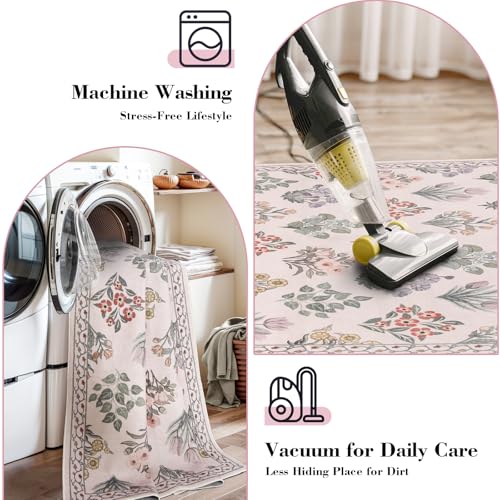 Floral 3x5 Washable Rug