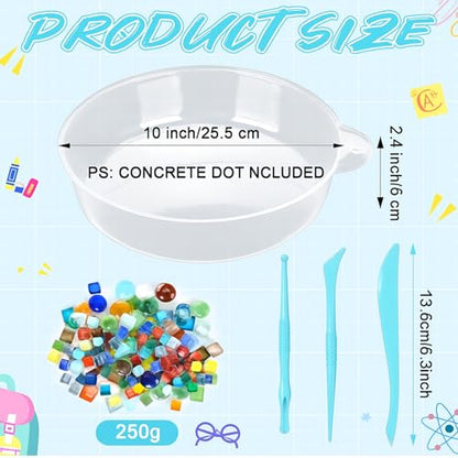 24 Pcs Stepping Stone Kit Includes Round Concrete Mold (24 Count)