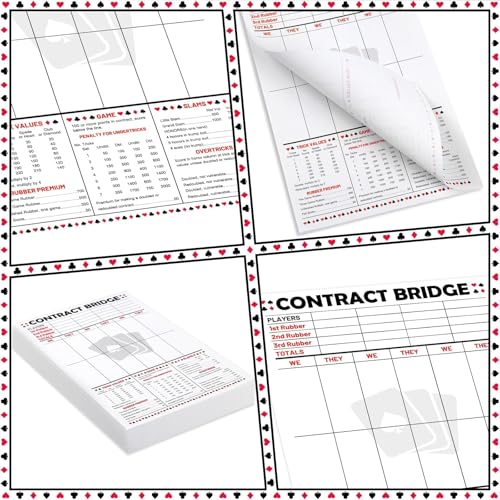 150 Sheets Large Contract Bridge Score Pad and Tallies (150 Count)
