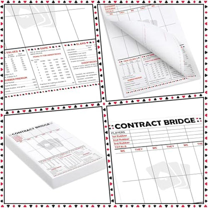 150 Sheets Large Contract Bridge Score Pad and Tallies (150 Count)