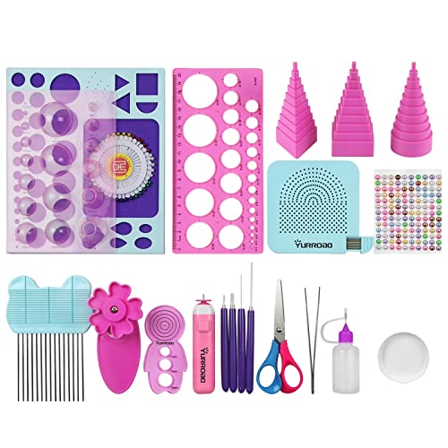 21 Piece Paper Quilling Tool Kit with Electric Pen for 2D