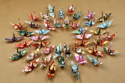 50 Origami Paper Yuzen Washi Paper Different Patterns Japanese Print 6x6 inches for Wedding Decor Japanese Designs (50 count)