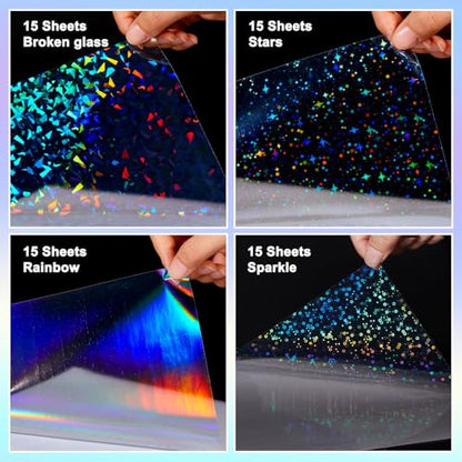 60 Sheets Holographic Laminate Sheets (60 Count)