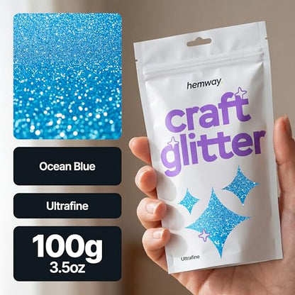 Craft Glitter Ocean Blue 100g Ultrafine Glitter (3.5 Ounce)