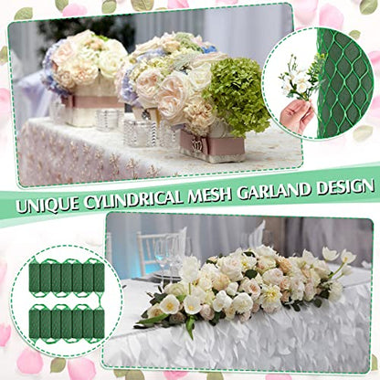 14 Pcs Floral Foam Garland 9.2ft Absorption Flower Holder Plant Foam Flower Green Sponge for Wedding Arch Door Tabletop Decoration Arrangement Home Garden Craft (14 Count)