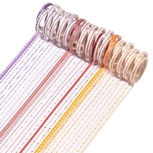 30 Rolls Pastel Floral Washi Tape Set (30 Count)