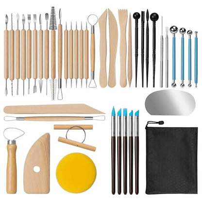 43 Pcs Polymer Clay Sculpting Tools Kit for Adults
