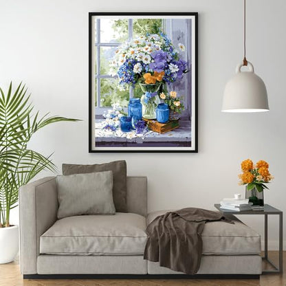 14 ct Counted Cross Stitch Kits for Adults Flowers Cross Stitch Patterns Stamped Printed Cross Stitch Kits