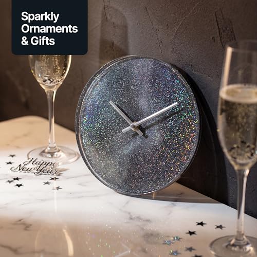 Craft Glitter Shaker Gun Metal Grey Holographic 130g Ultrafine (4.5 Ounce)