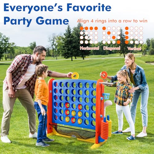Giant 4 in a Row Connect Game with Mesh Fabric
