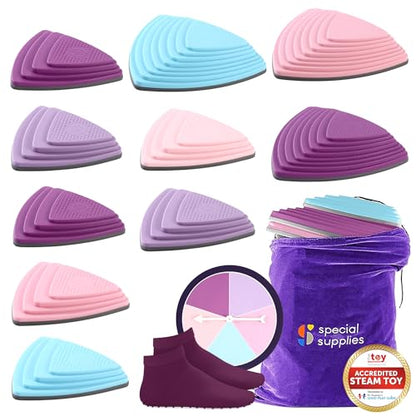 10 Stepping Stones for Kids Indoor and Outdoor Balance Blocks Promote Coordination (10 Count)