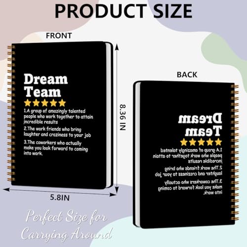 Dream Team Definition 160 Blank Pages Hardcover Spiral Notebook