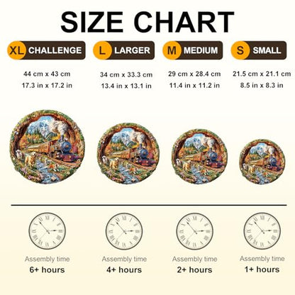 Wooden Puzzles Adults Dogs Racing Trains Jigsaw 17.3 * 17in (450 Count)