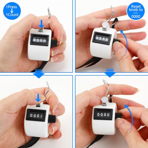 2Pcs Plastic Hand Tally Counter 4