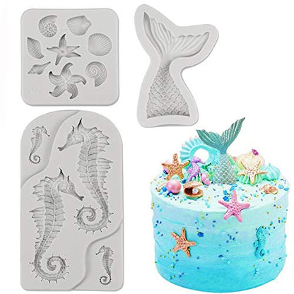 Mermaid Theme Cake Fondant Mold