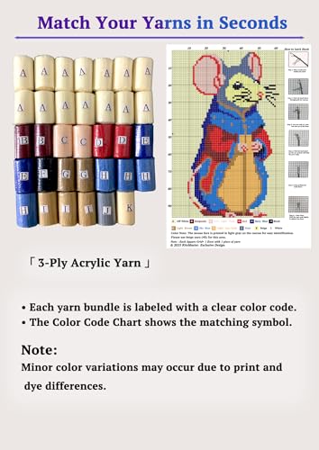 Cute Mouse Latch Hook Rug Kit