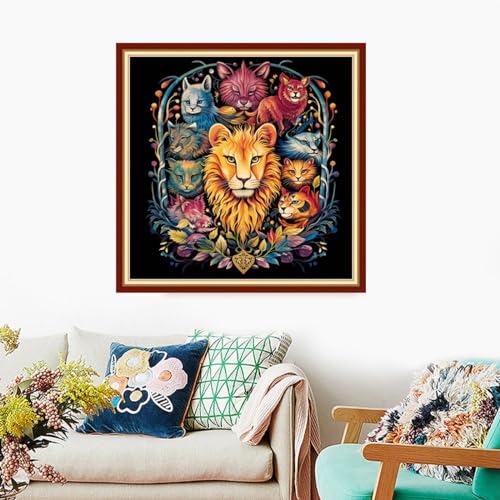Stamped Cross Stitch Kits Full Range of Embroidery Needlework Starter Kits for Beginners Adults 11CT Embroidery Patterns Art Crafts DIY Needlepoint Kits