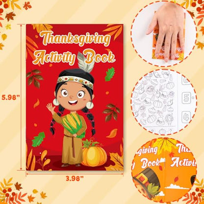 60PCS Thanksgiving Activity Books Party Favors for Kids (60 Count)