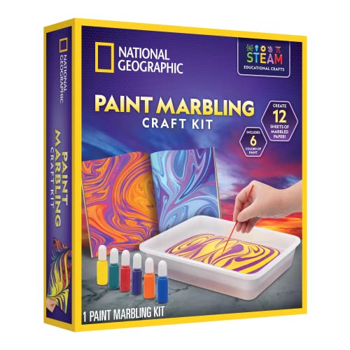 National Geographic Marbling Paint Craft Kit to Create Marble Art for Kids
