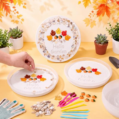 12 Kit DIY Stepping Stone Mold 10 Inch for Garden (12 Count)
