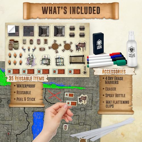 DND Map Starter Set for Dungeons and Dragons (3 Count)