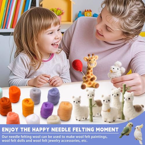 50 Colors Needle Felting Wool