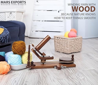 Wooden Yarn Winder & Yarn Swift for Knitting and Crocheting