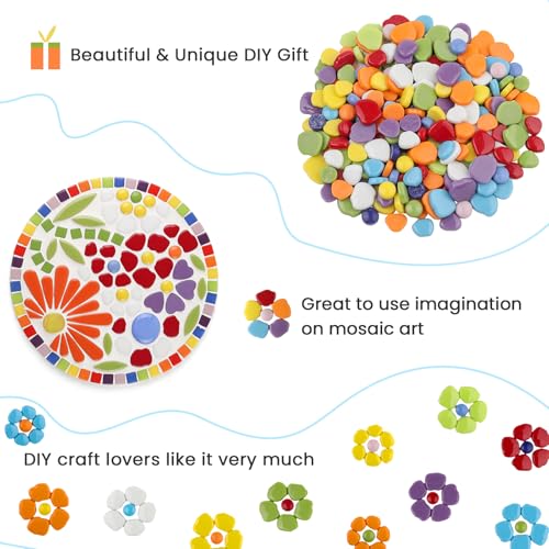 Petal Mosaic Tiles for Crafts Bulk