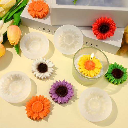 4Pack Sunflower Candle Molds