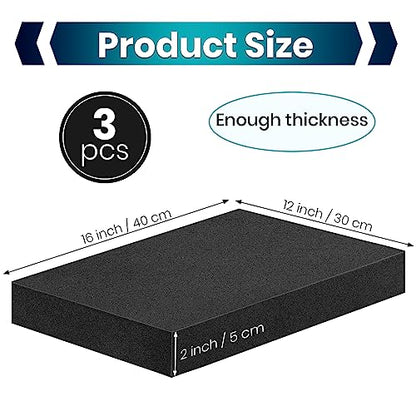 3 Pcs 16 x 12 x 2 Inches Foam Inserts for Cases (3 Count)
