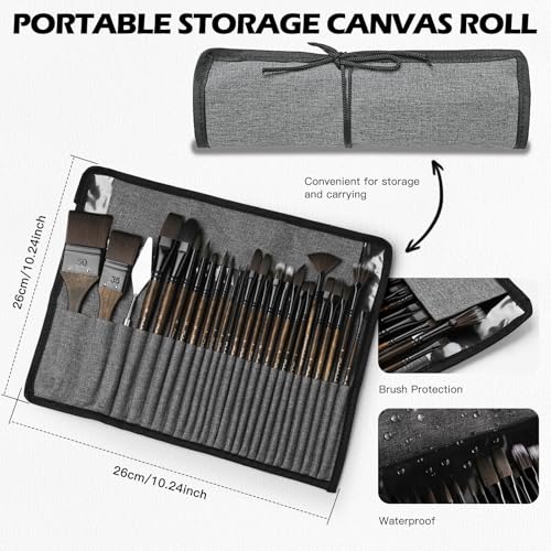 26pcs Professional Paint Brush Set (26 Count)